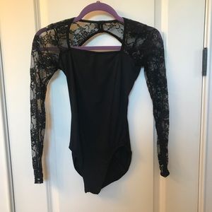 Capezio Black Lace Leotard size small